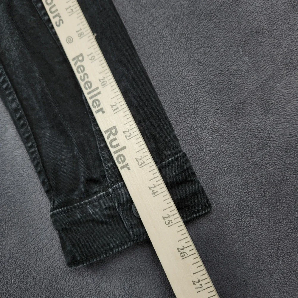 Levis Denim‎ Trucker Jacket Mens XXL Black Button Front Cotton Stretch - Picture 9 of 10
